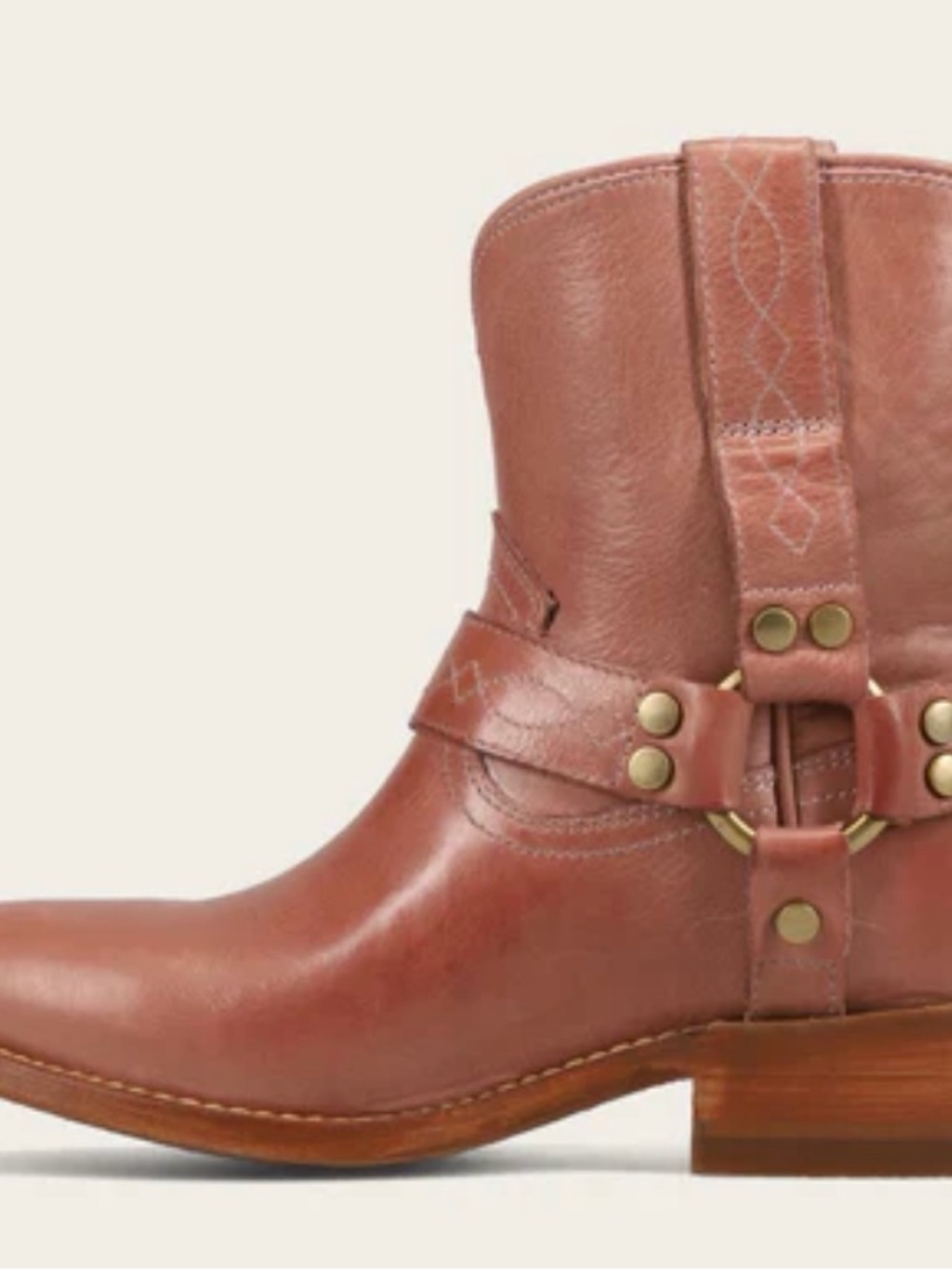 Frye Women's Billy Short Harness Ankle Boot in Saddle Leather - Picture 2 of 7